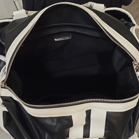 Steve Madden BSaints Duffel Bag- Black/White